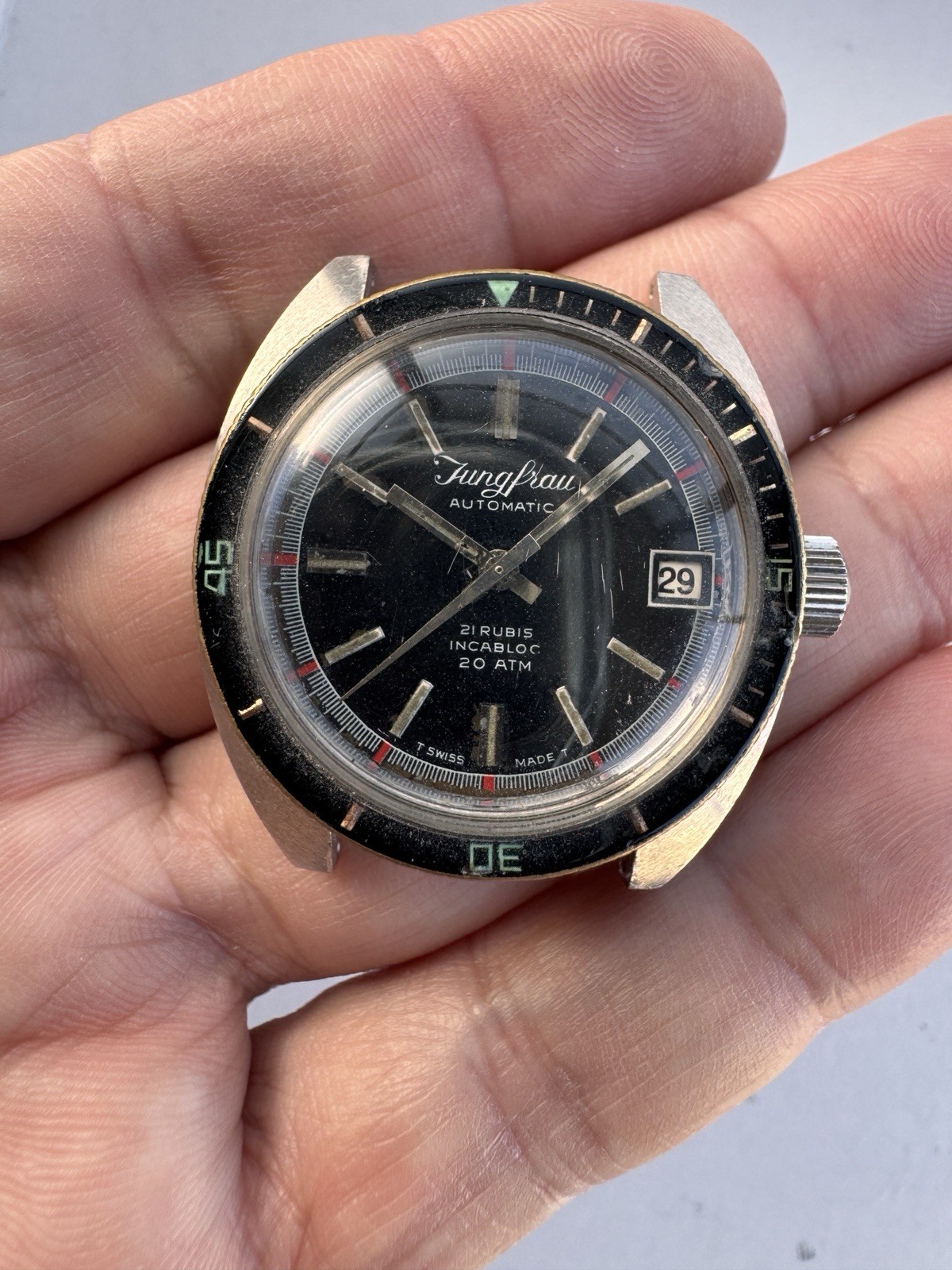 Diver Virgin Automatic 20 ATM Sub Vintage Bakelite Bezel Rare