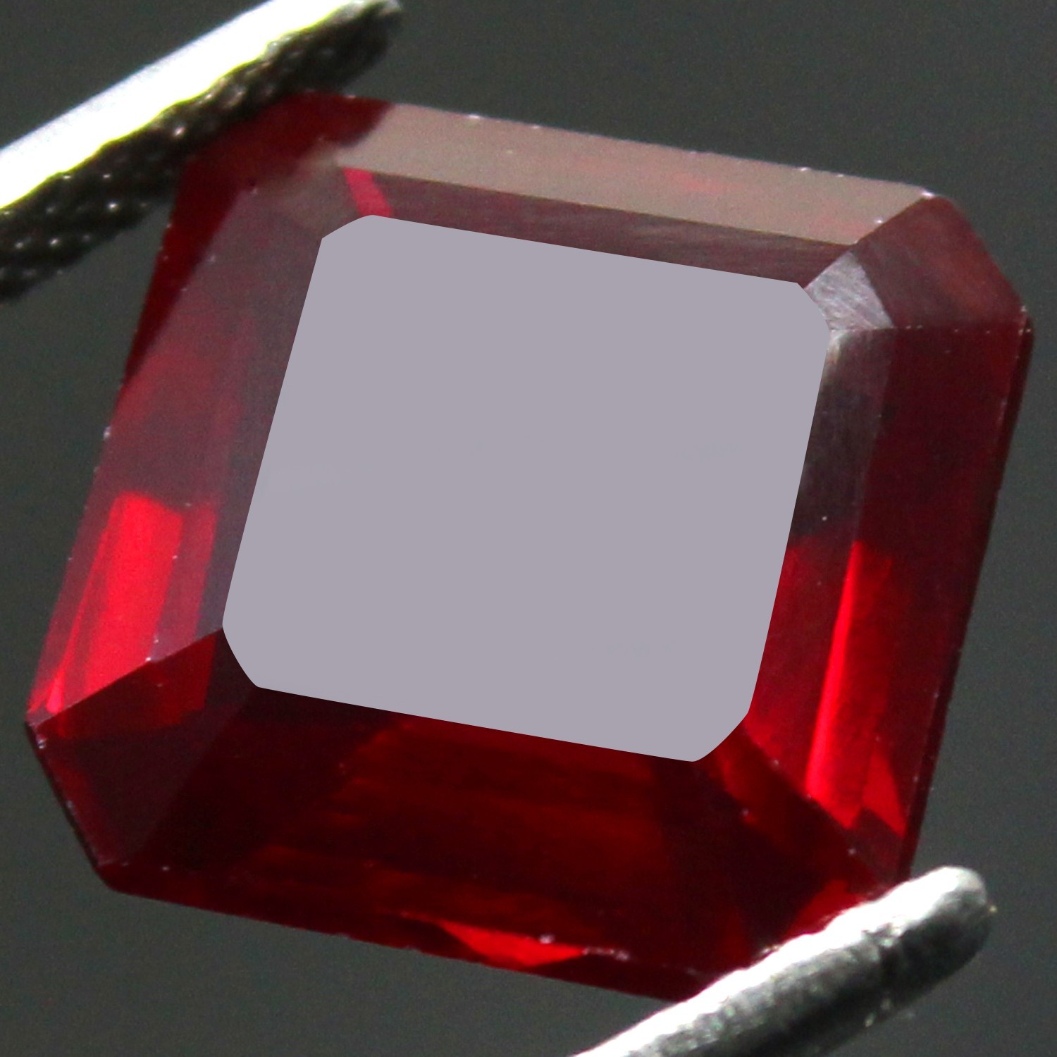 Natural 7.00 Ct Certified Mogok Deep Red Ruby 10×10 MM Asscher Unheated Gemstone