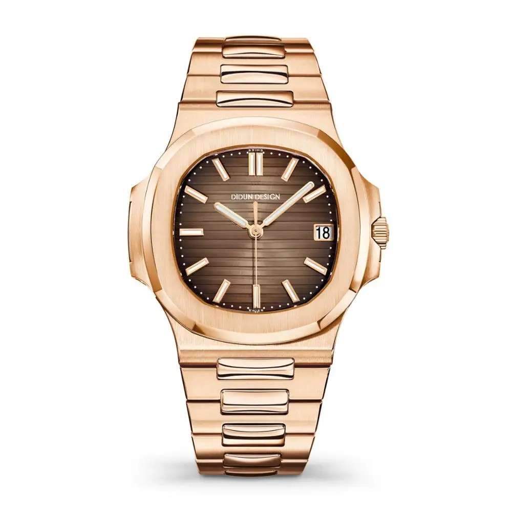 DIDUN Japan Quartz Watches Men Stainless Steel Military Watch Causal Fashion Bus