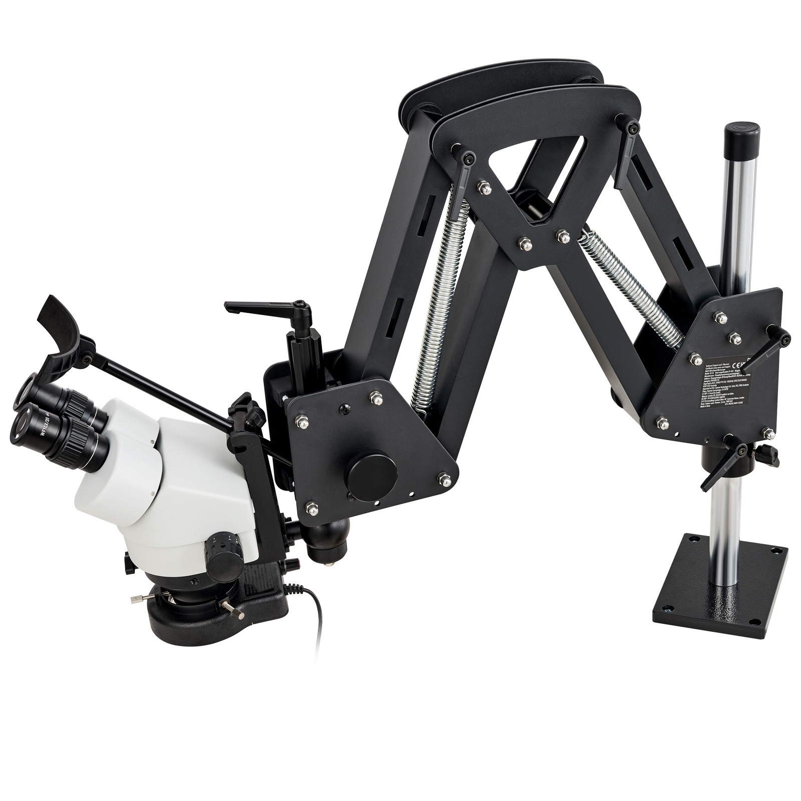 VEVOR Multi-Directional Microscope Spring Bracket Ball Vise Ring Light 7X-45X
