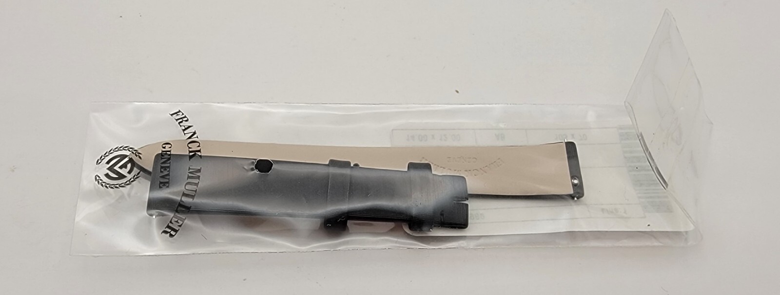 New OEM Franck Muller Geneve Genuine Black Canvas Watch Strap 14/12mm, 70+105mm