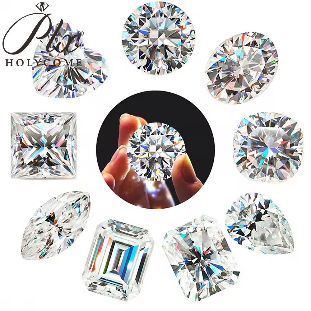 1-10ct Full Shape Moissanite Loose Stone D Color Moissanite Gemstones Wholesales