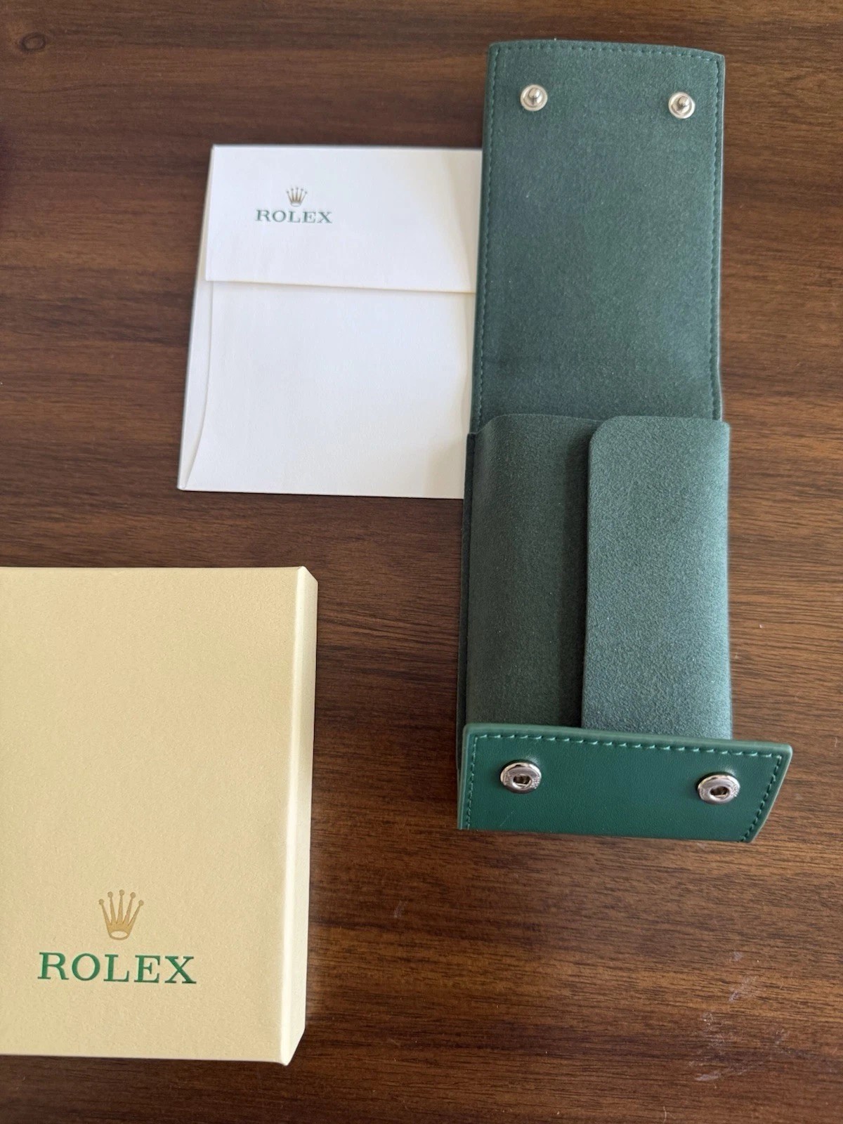 N Rolex Case Leather Travel Pouch Service Center Premium Version-Gift For Watch