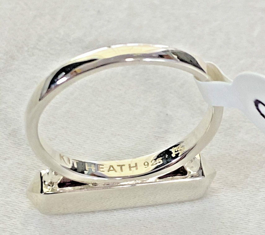 Kit Heath Lavender Amethyst Manhattan Bar Ring Sterling Silver Size 8 NWT 4g
