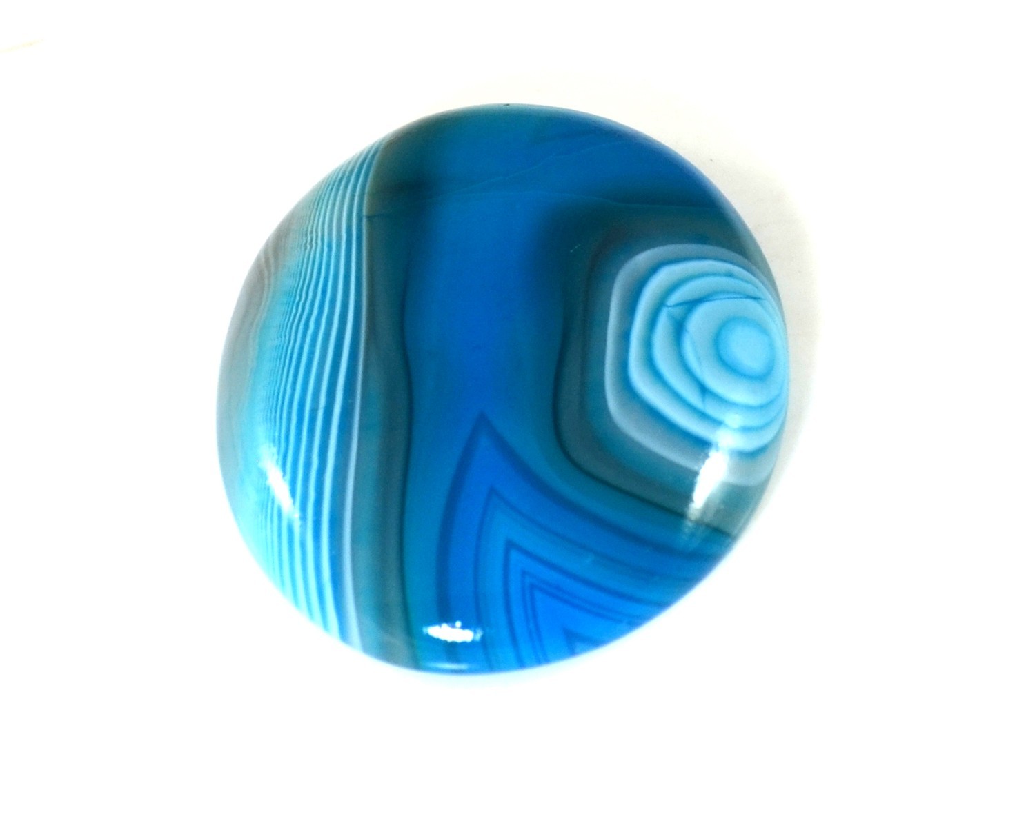 Amazing Texture 105 Cts. Blue Oval Agate 44x36mm Loose Cab Gemstone-A433