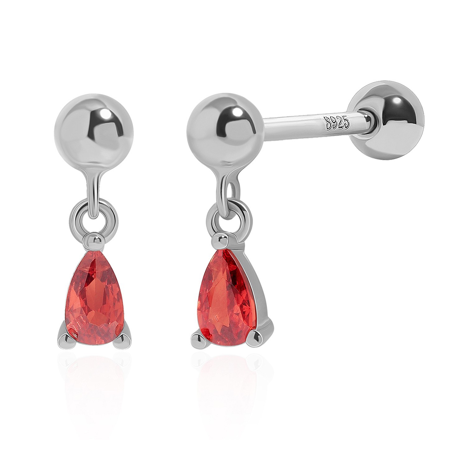 Meissa Birthstone Earrings for Women Girls Baby Screw Back Diamond Earrings Gift