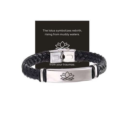 Inspirational Bracelet for Man Woman,Let Them Leather Bracelet Black Braided …