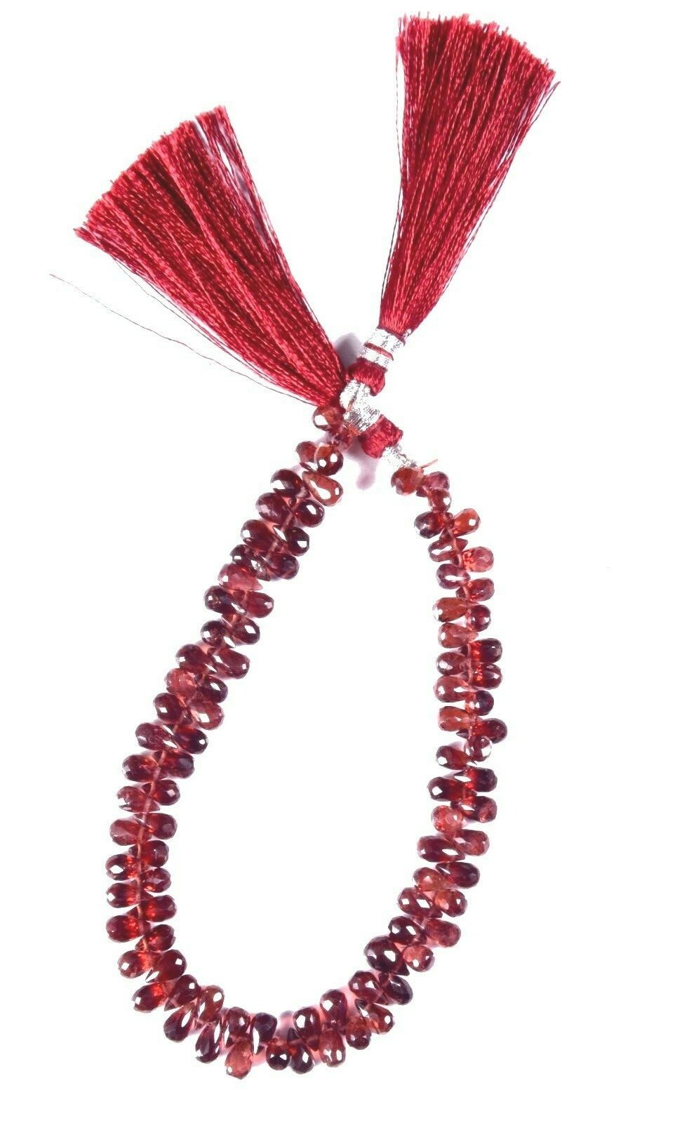 1 Strand Natural Garnet Teardrop Faceted 3×5-4x6mm Gemstone Loose Beads 7″inch