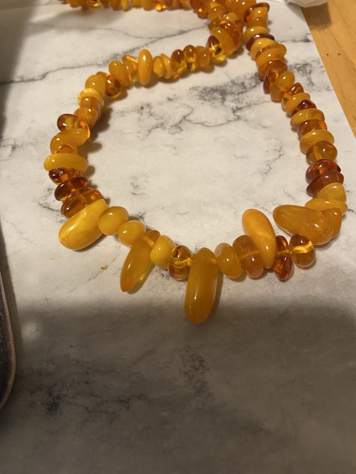 Set of 2 Amber Necklaces 21 and 16. New. No Tags. Great Gift for Any Occasion .