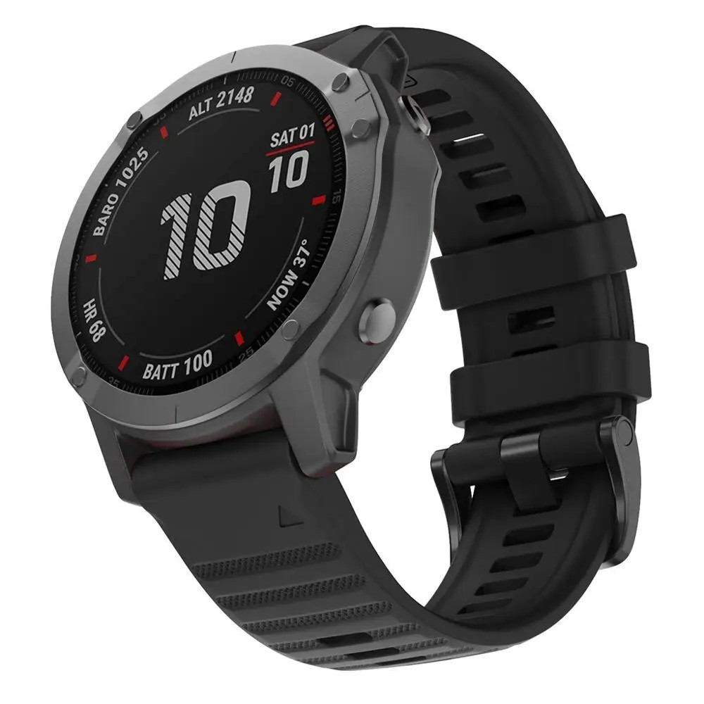 26/20/22mm Silicone Band for Garmin Watch Fenix 8 6 6X 7X 7 Pro 5 5X 5S QuickFit