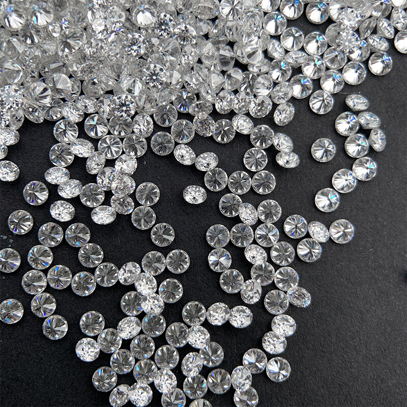 Moissanite Loose Stone 0.7mm 100Pcs White D Color Round VVS1 For Jewelry Ring