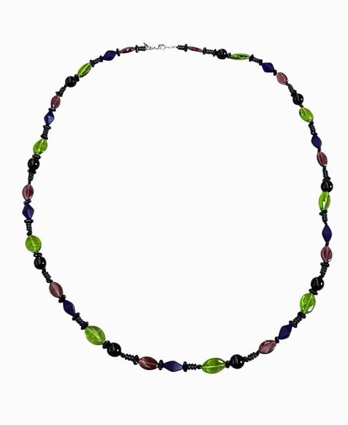 Wendy Gell Multicolor Glass Beaded Necklace 37in