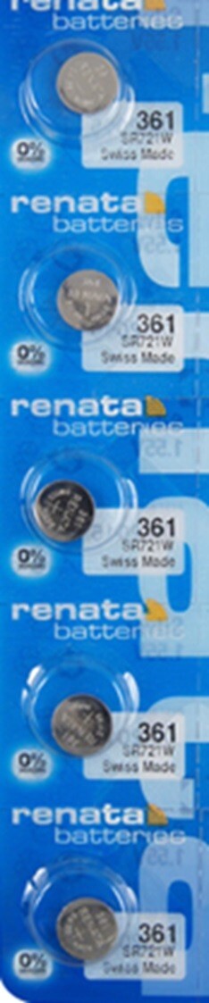 5 Renata 361 Watch Batteries SR721W 0% MERCURY SWISS MADE