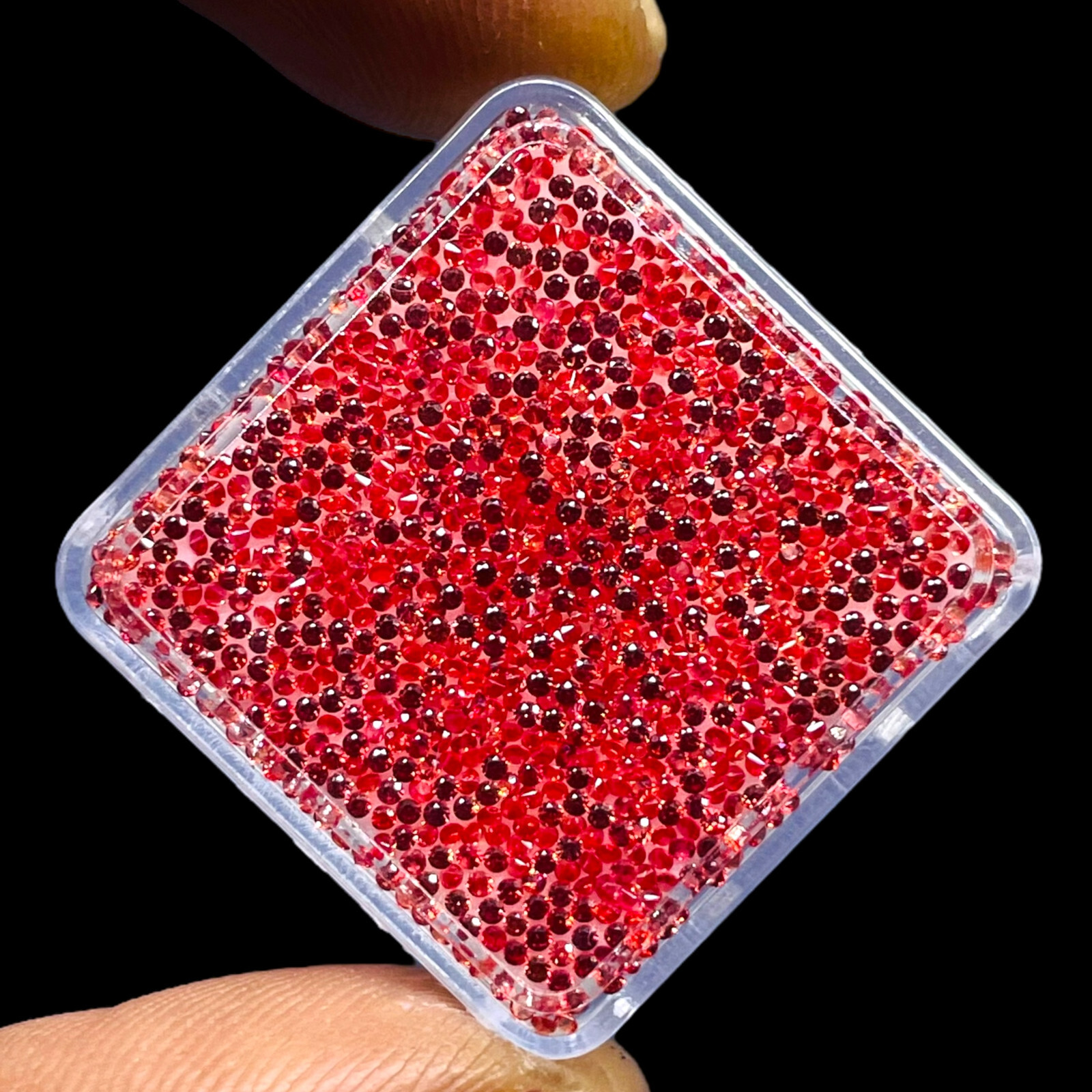 VVS 50 Pcs Natural Red Sapphire 1mm Round Diamond Cut Loose Gemstones Lot
