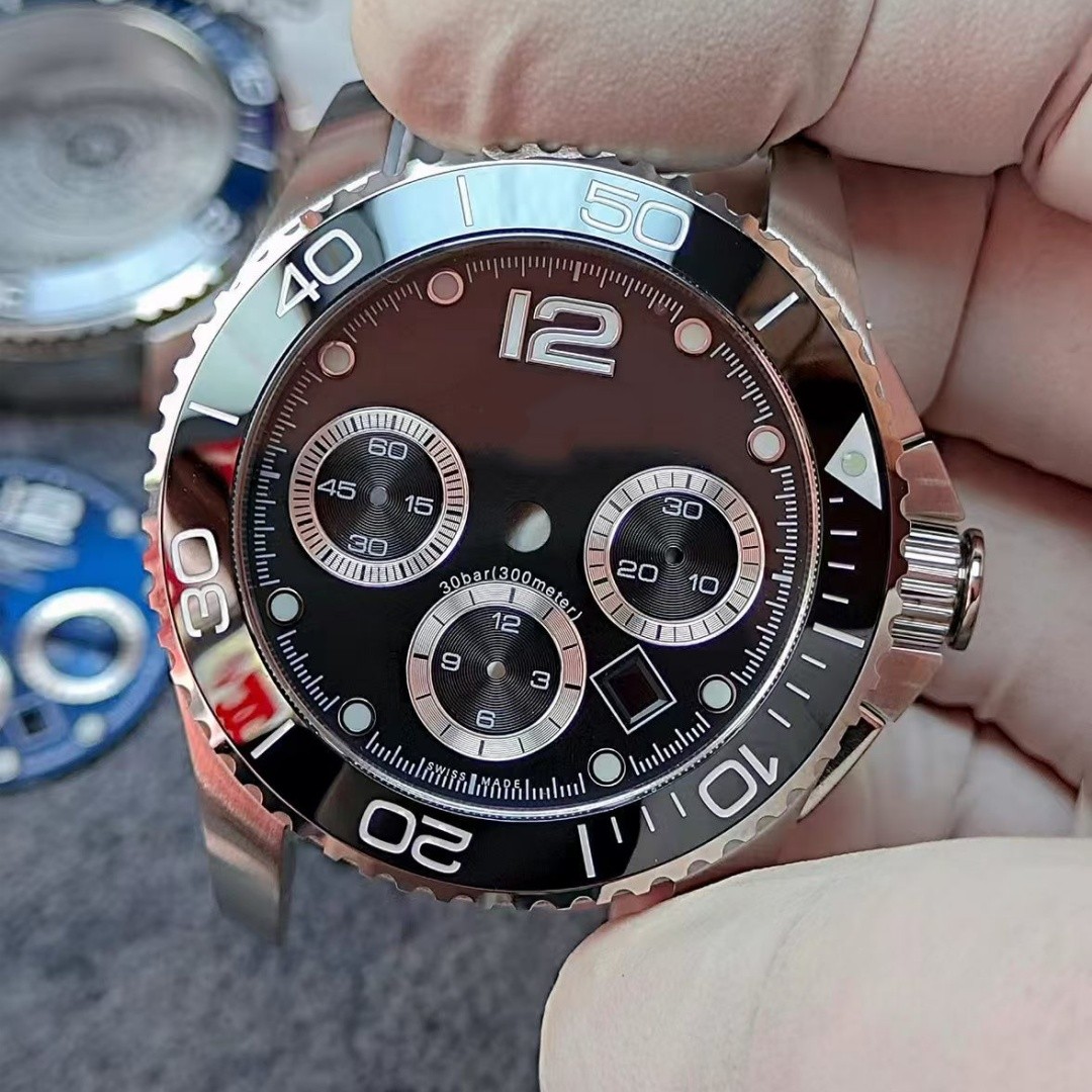 41mm watch case kit + dial + hands +strap compatible ETA/Dandong 7750 movements