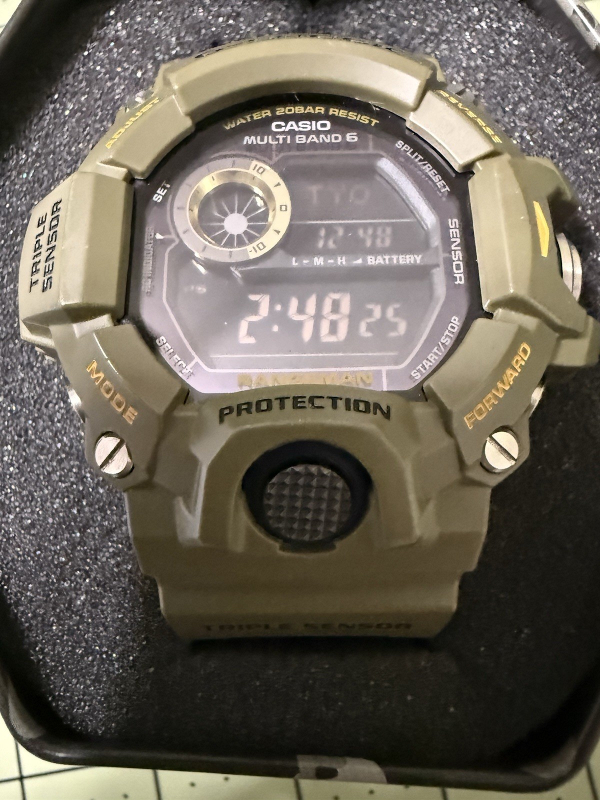 💈CASIO G-Shock Rangeman Multi-Band 6 Triple Sensor Digital Men’s Watch GW9400-1