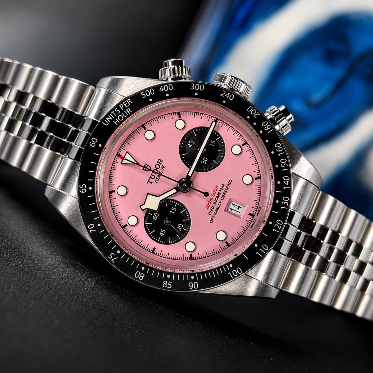 Tudor Black Bay Pink Dial Inter Miami Chrono 2025 Full Set Warranty