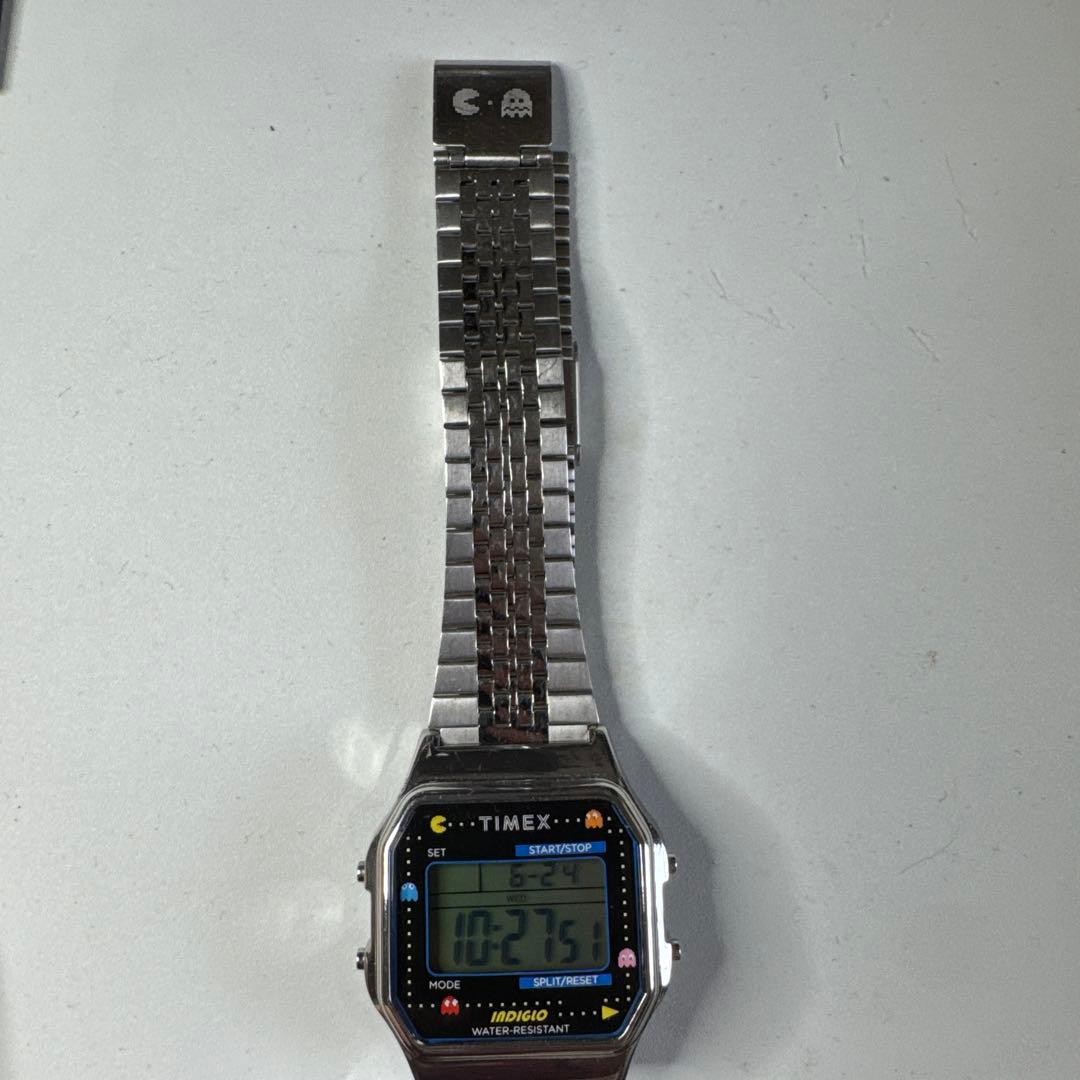 Timex Pac-Man Collaboration Digital Watch Unisex Gold 39mm Quartz Condition