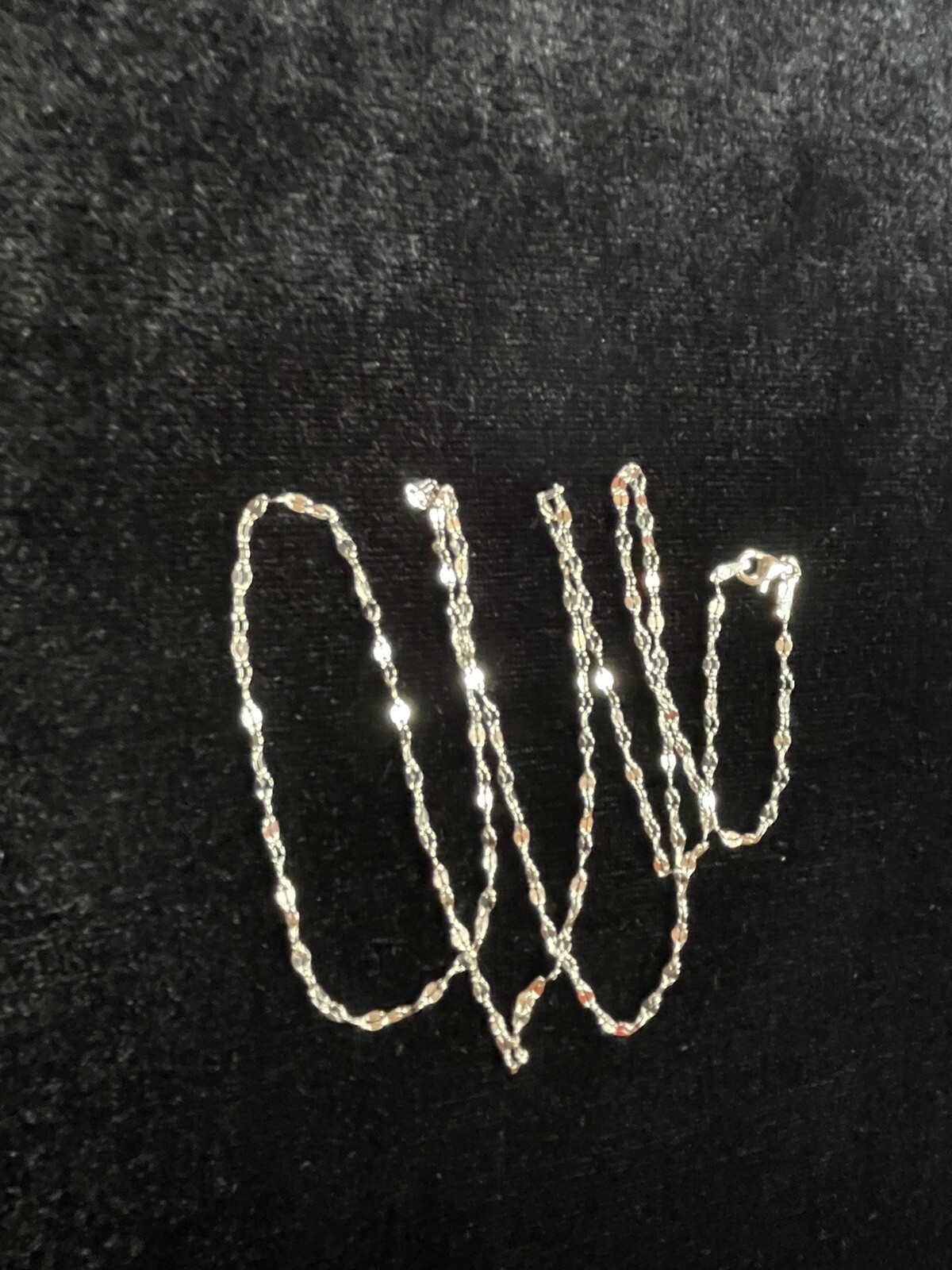 BEAUTIFUL Twisted Serpentine 30″ Chain In Sterling Silver Necklace, 3.29g