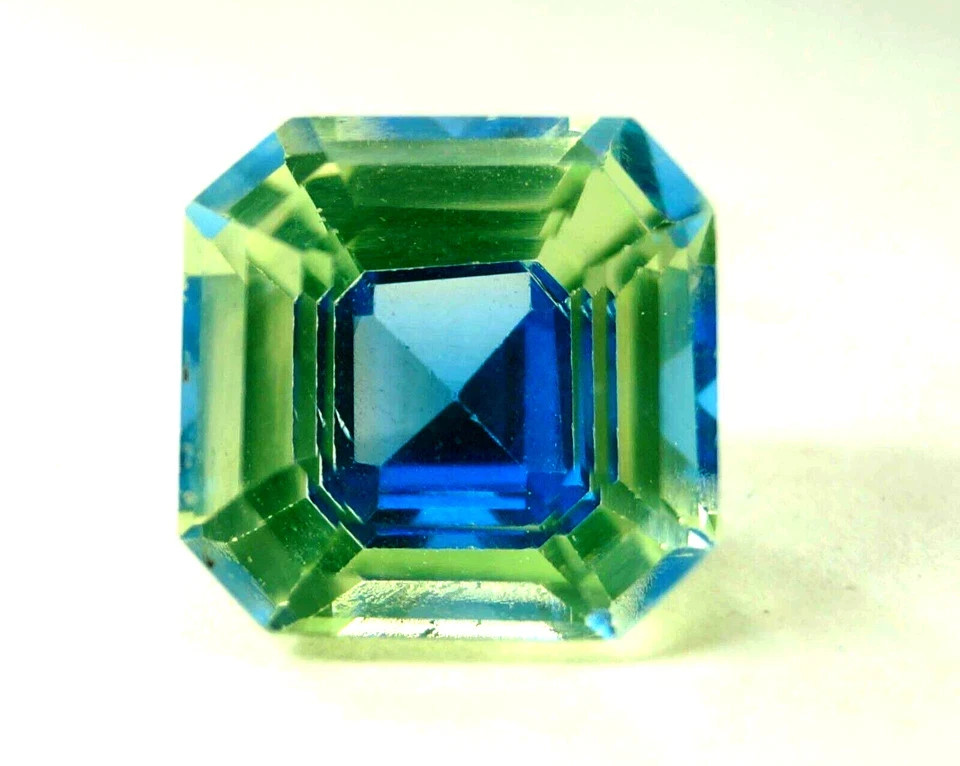 10.45 CT+ Natural Bi-Color Pitambari Sapphire Asscher Loose Certified Gemstone