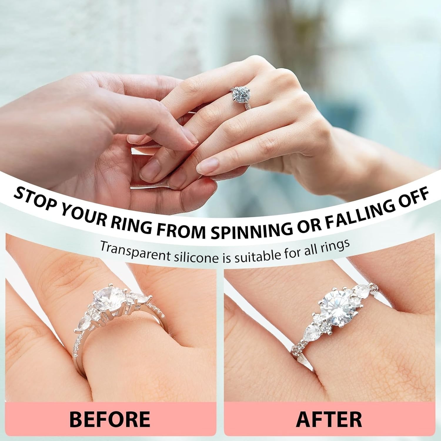 TPU Ring Size Adjusters – Invisible Ring Guards for Comfortable Wear