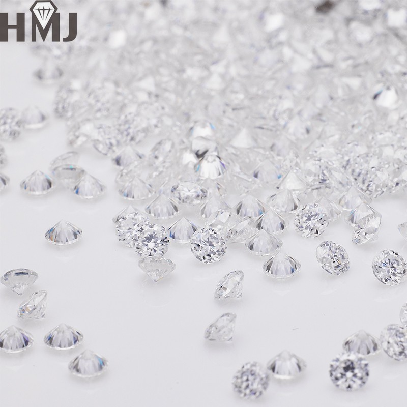 0.8~5.0mm 1ct Loose D White Color Moissanite VVS1 Round Gemstone Jewelry Stone