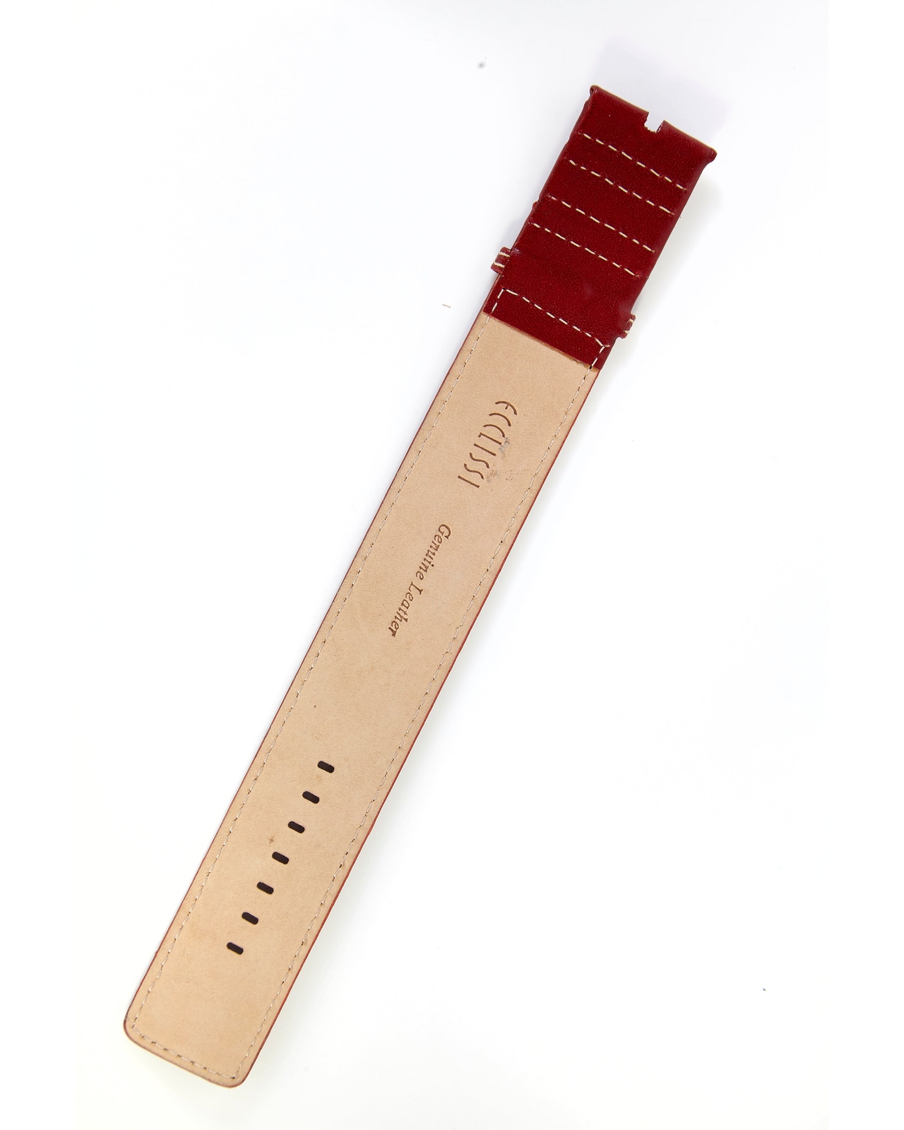 Ecclissi 28mm Burgundy Leather One Piece Strap 22595 Burgundy