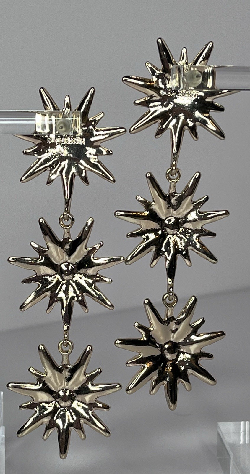 Gold Tone Post Back Baublebar Callisto Drop Earrings 3.75 In