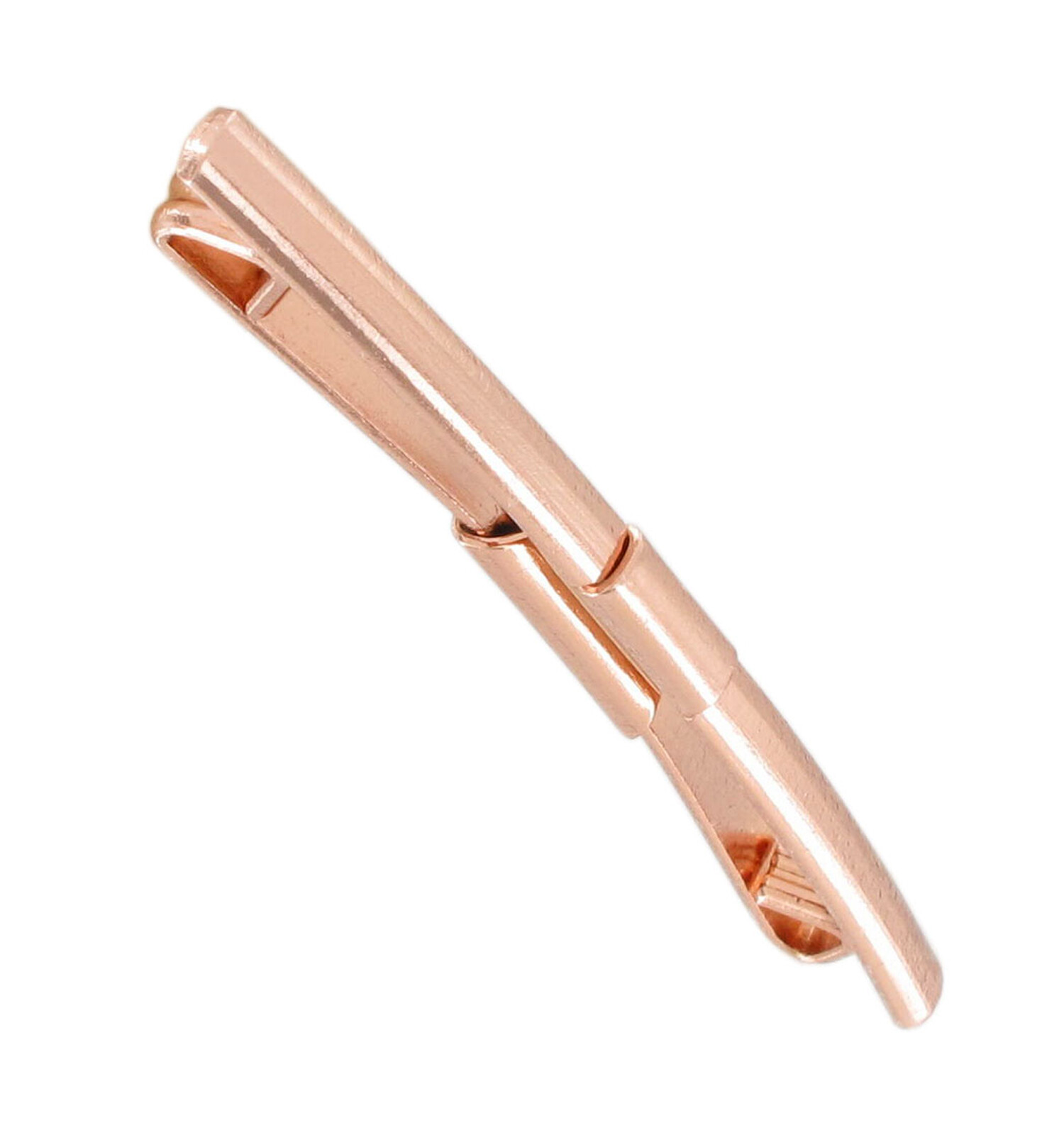 Ky & Co Mens Plain Rose Gold Tone Collar Bar Pin Clip 2 1/8″ Made in USA