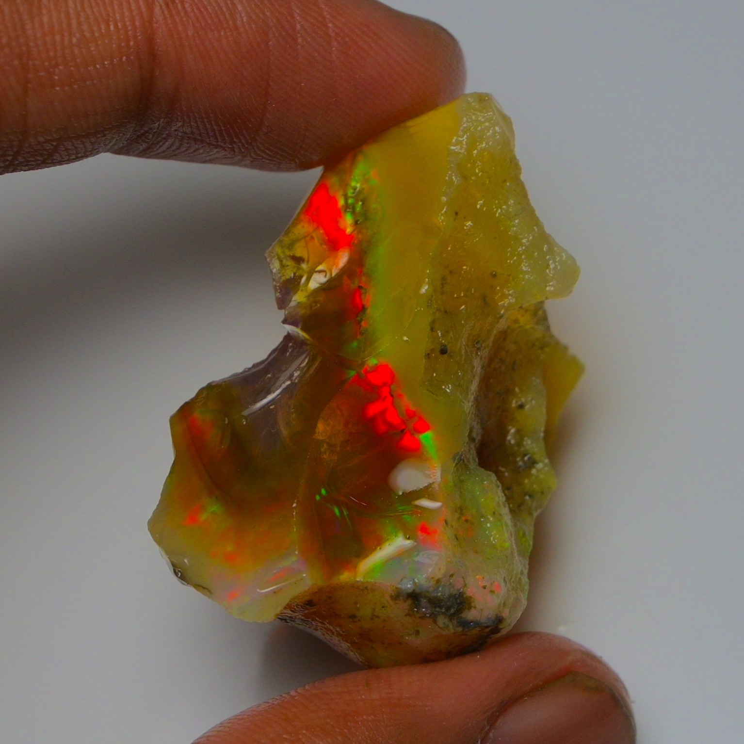 Stunning Ethiopian Opal Rough 58.85 Cts, Large Oil Opal Specimen Natural Opal