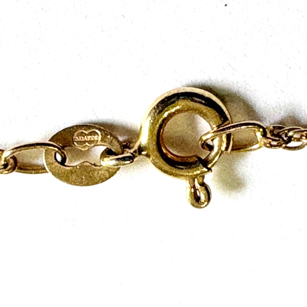 1OK YELLOW GOLD 1MM TWISTED ROPE 20″ CHAIN BY UNOAERRE, ITALY