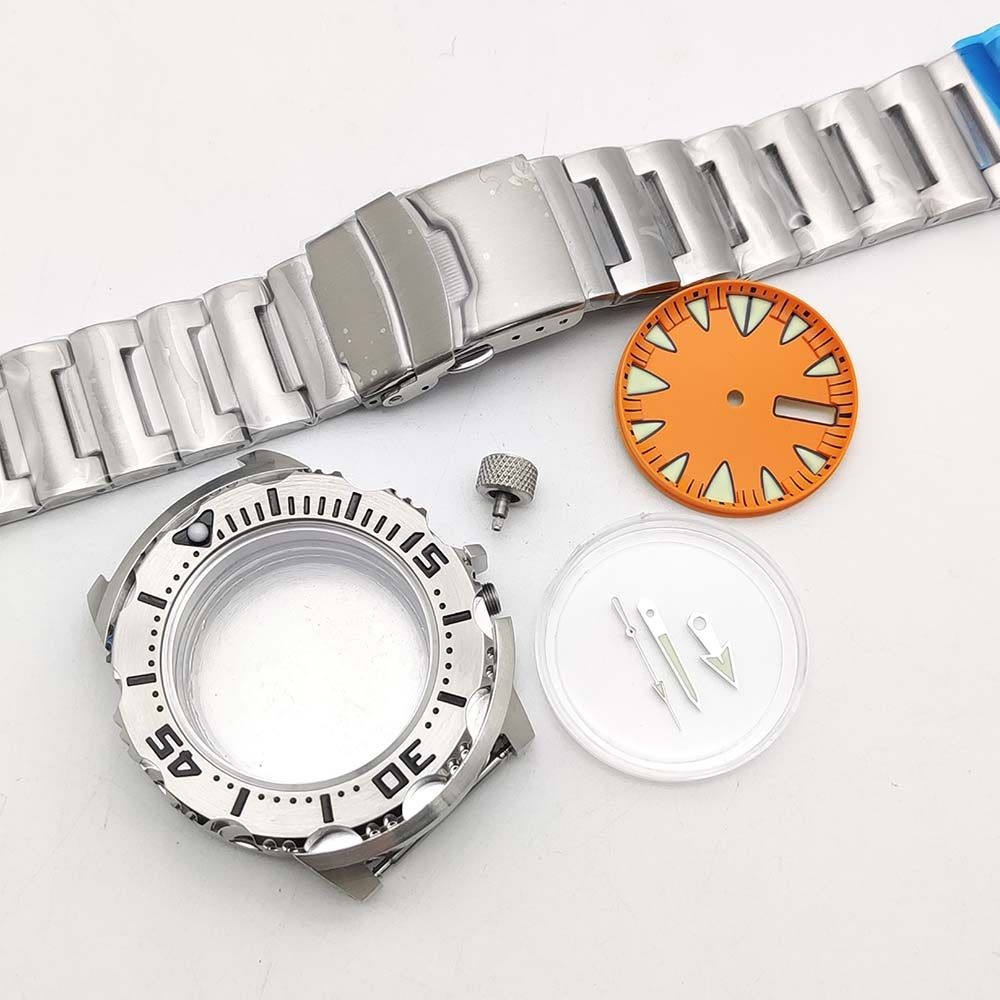 42MM Monster Watch Case Kit + Dial + Hands + Strap Fits NH35 NH36 Movement DIY