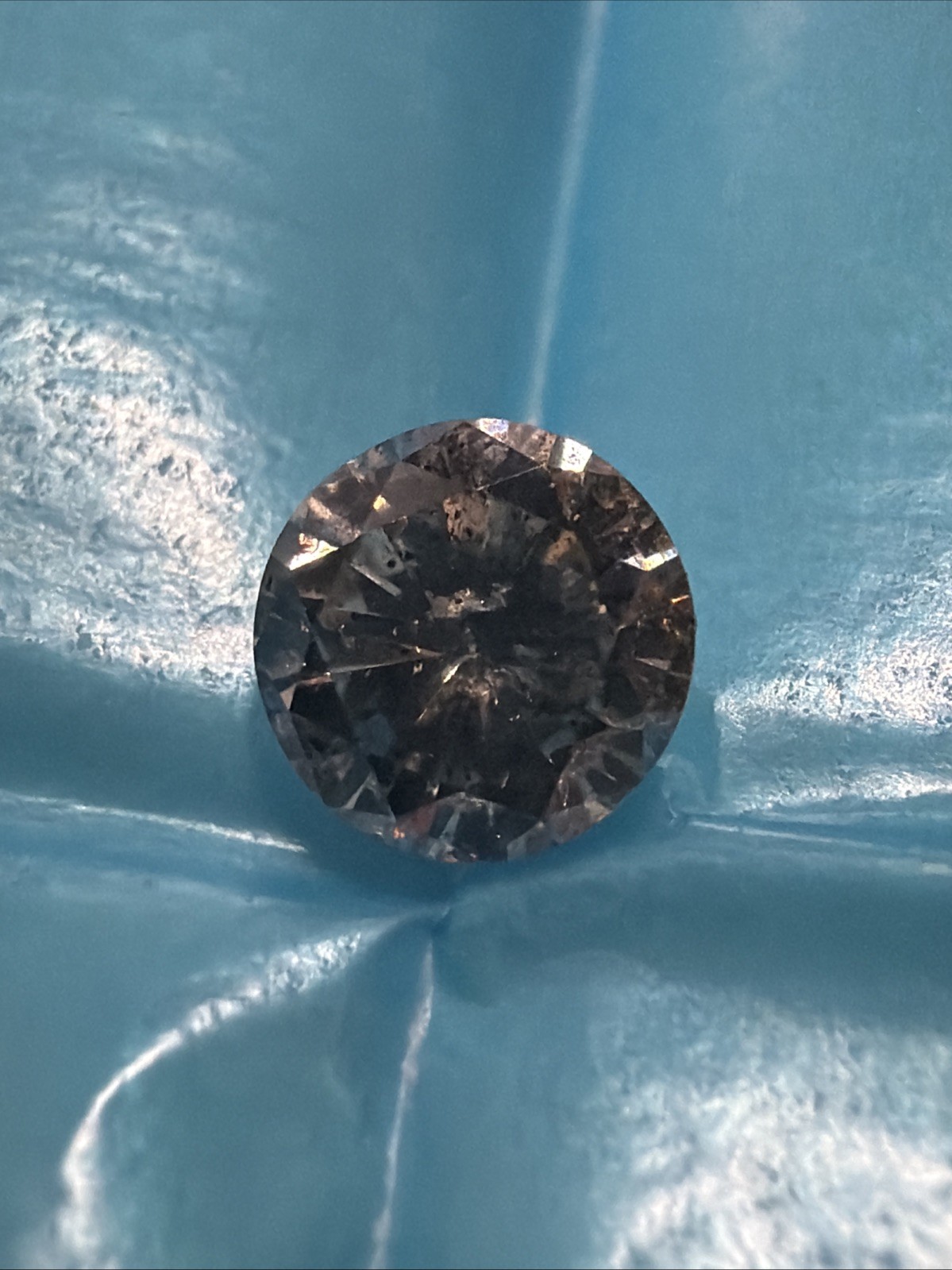 Carte Blu Cert 0.57 carat round brilliant K color ,I2 clarity Natural Diamond