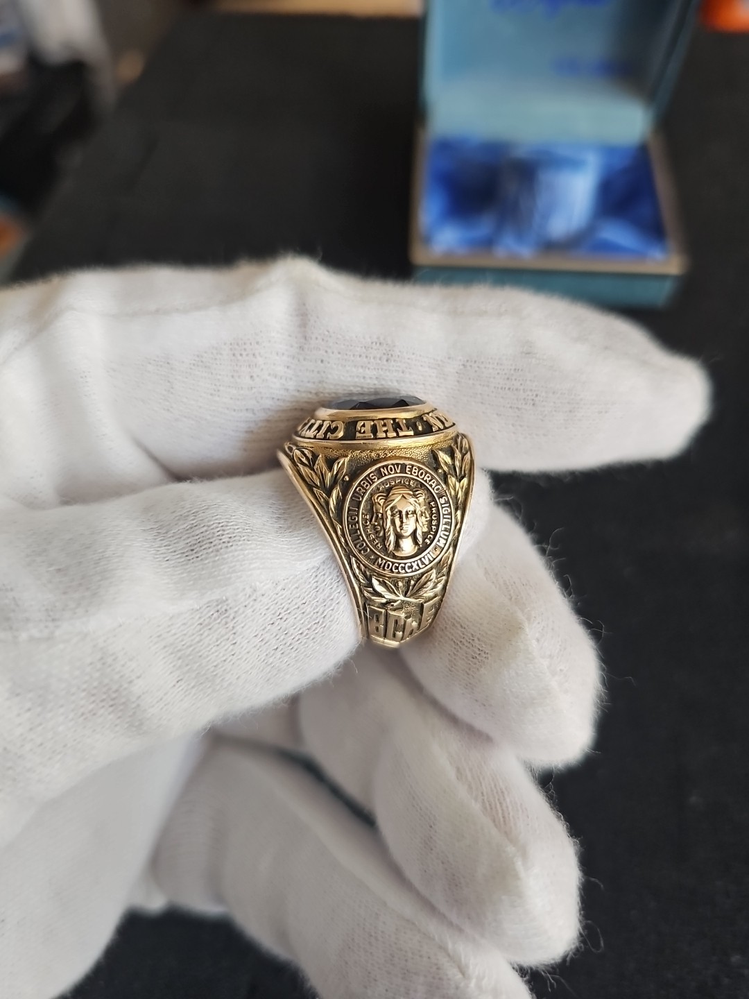 Vintage 1958 Balfour 10K Yellow Gold The City College New York Ring 23.4 Grams