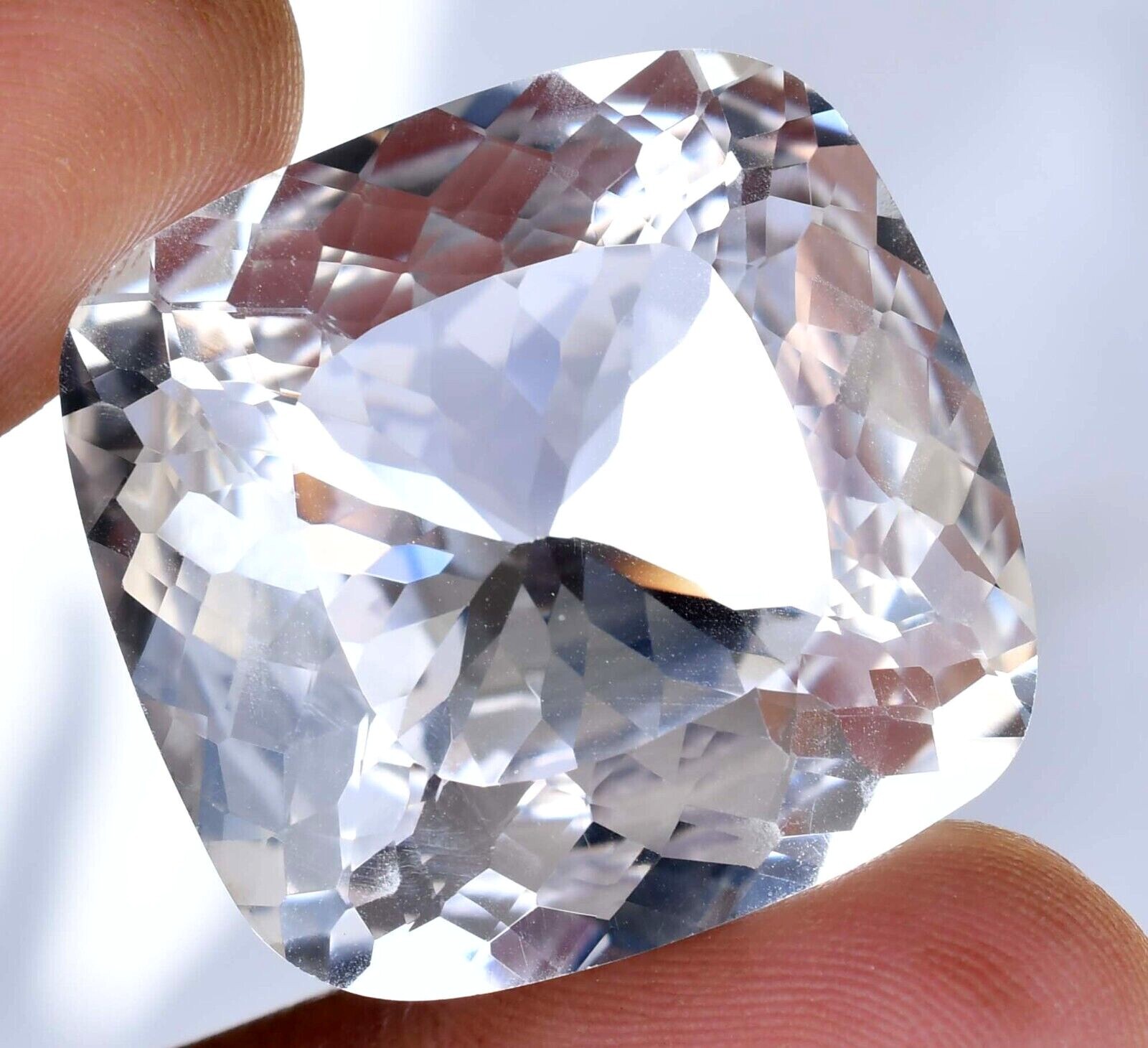 Rare 96.50 CT Natural MONTANA Colorless Sapphire Certified FLAWLESS Gemstone