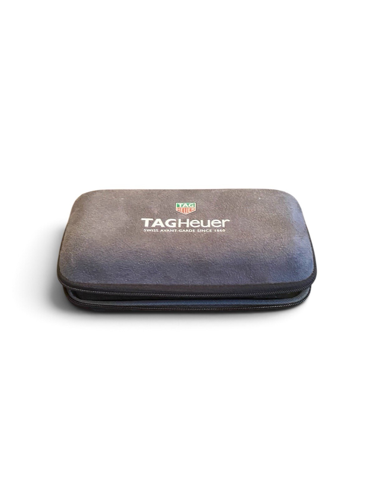 TAG Heuer Gray Watch Travel Case Hard Shell Storage Foam Inserts Zipper Closure