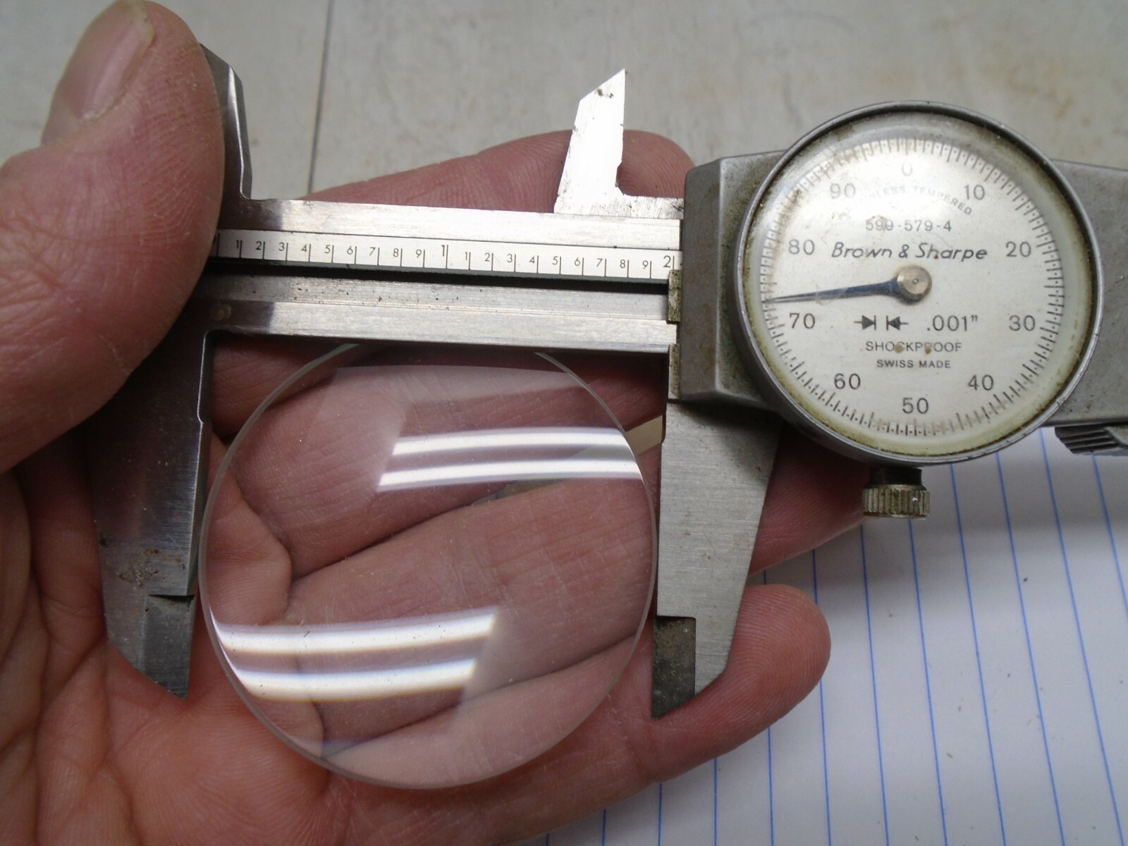 Bi-convex Magnifying Glass Lens HD Optical Lens for DIY Magnifier 1.973 dia