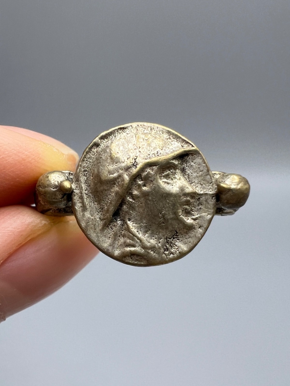 Ancient Greek Coin Ring | Antique Warrior Ring | Historical Coin Jewelry