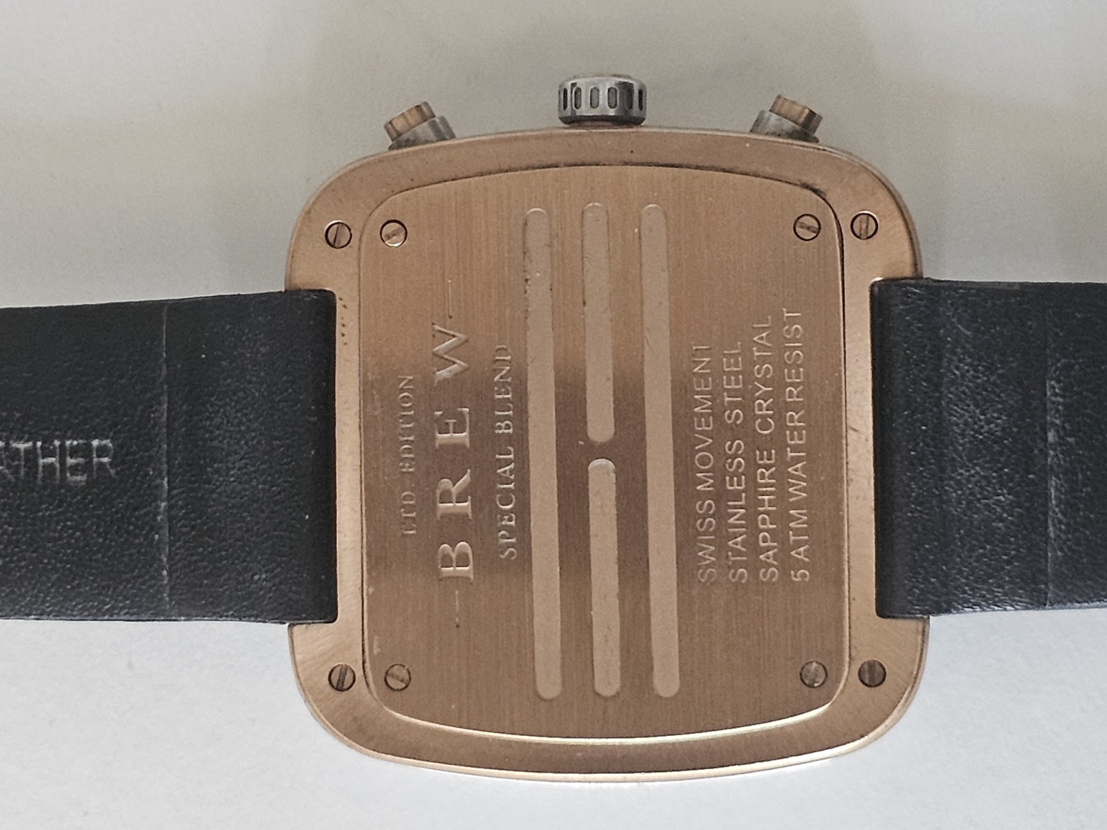 Brew Watch Co. LMTD Edition Special Blend Silver and Tan. RARE COLLECTOR’S EDTN