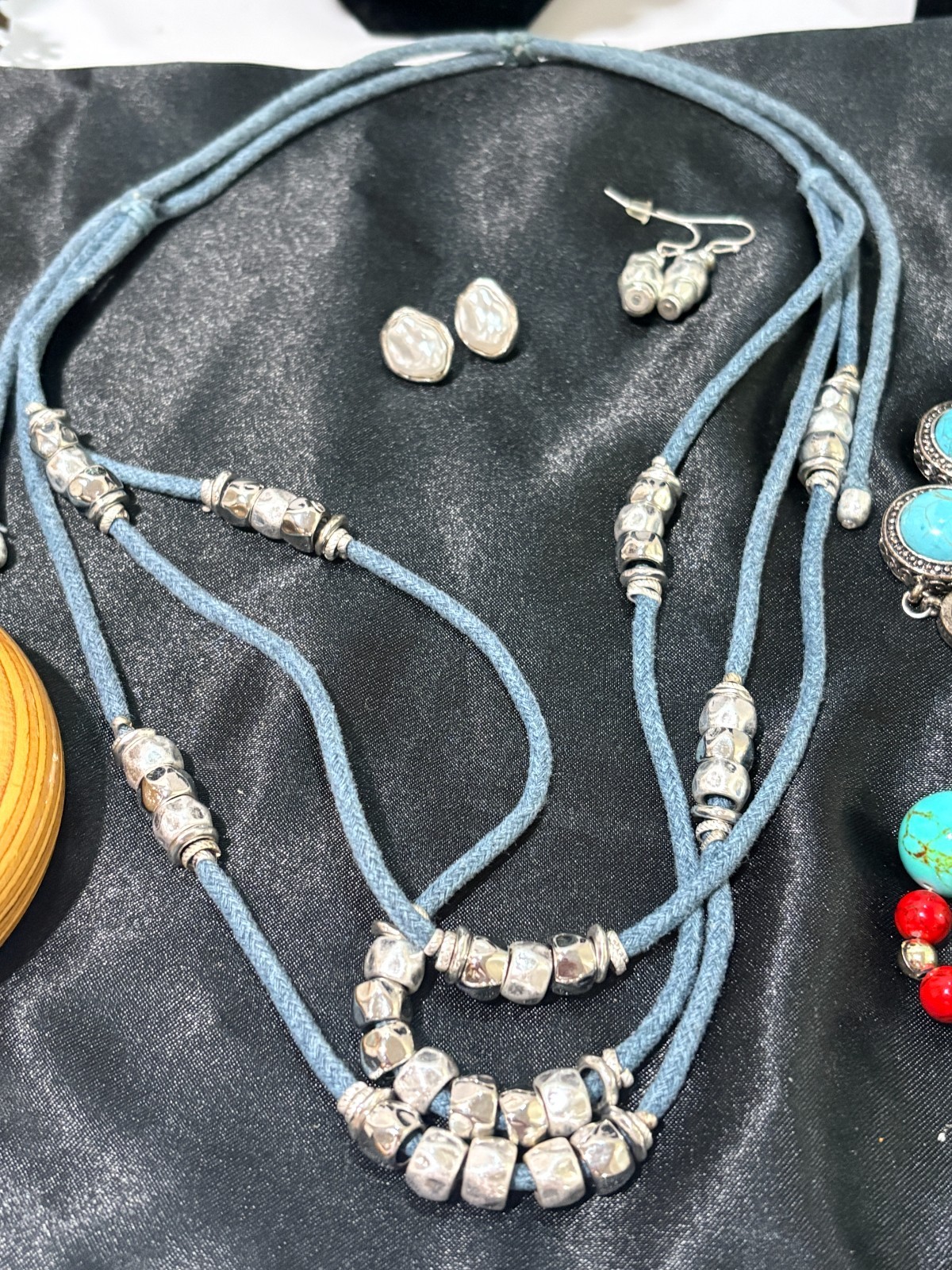Boho Costume Jewelry Lot 12 Pieces Necklaces Bracelets Earrings Turquoise Look