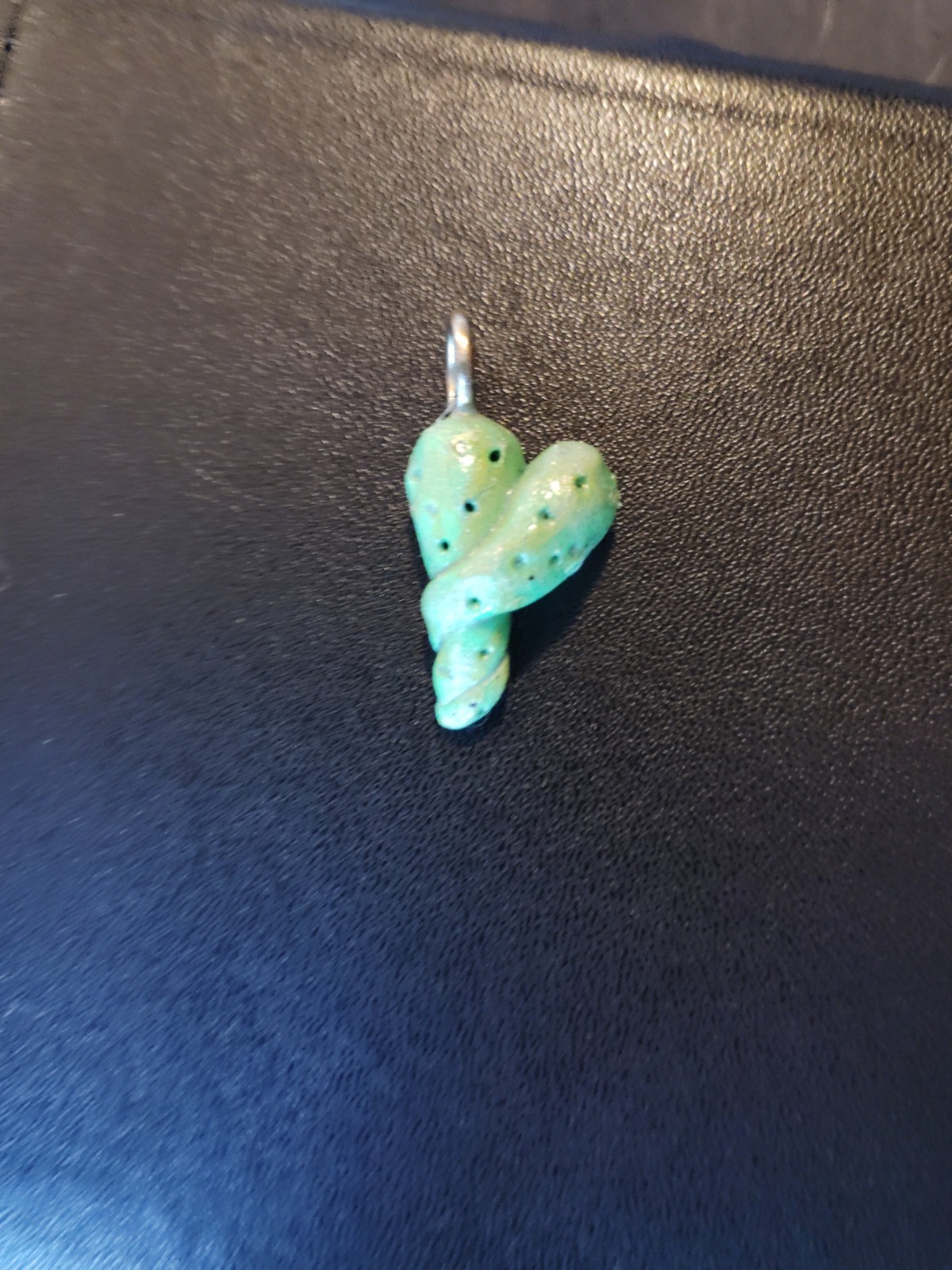 handmade cactus pendant (polymer clay)