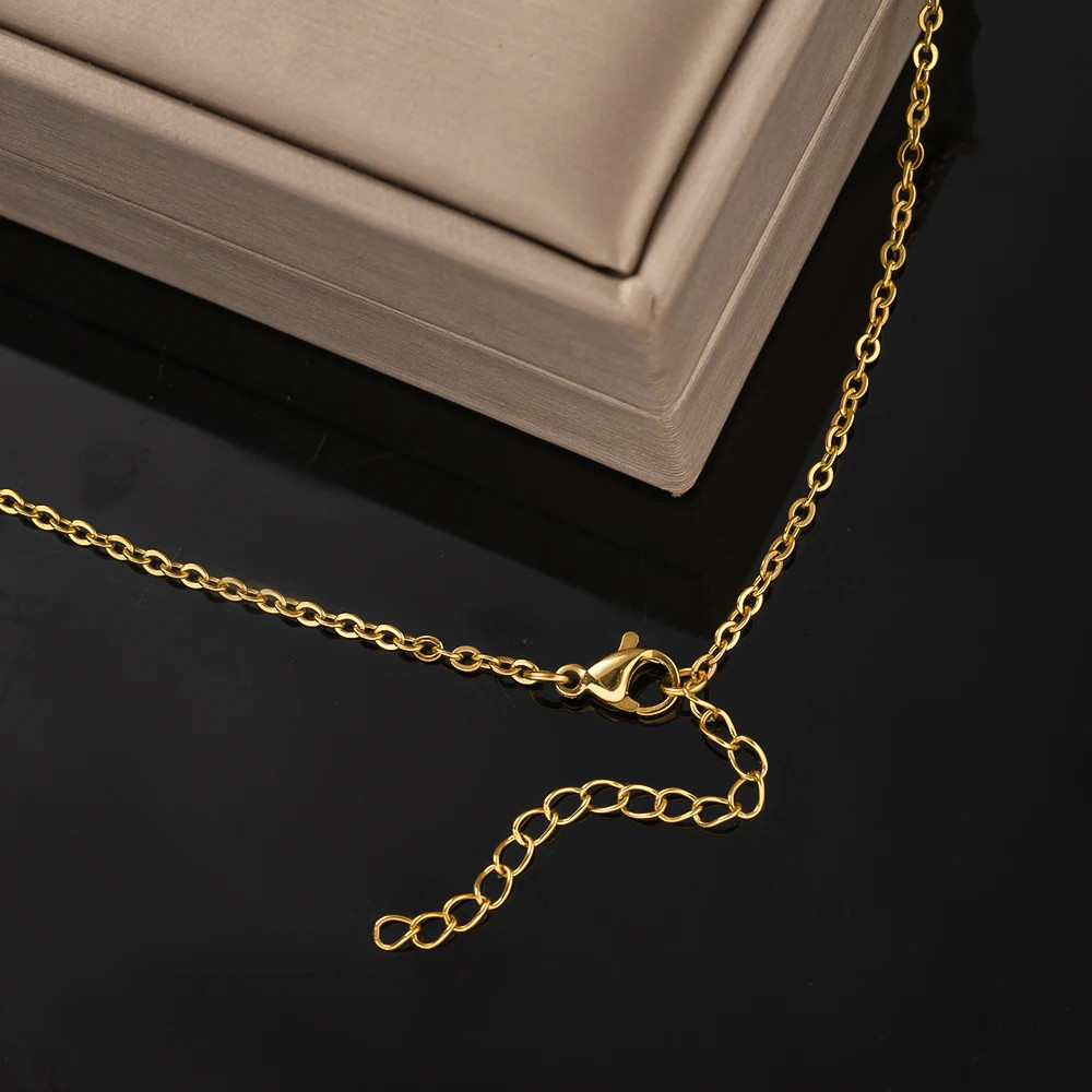 10pcs 45+5cm Gold Stainless Steel Link Cable Chain Necklace with Lobster Clasps