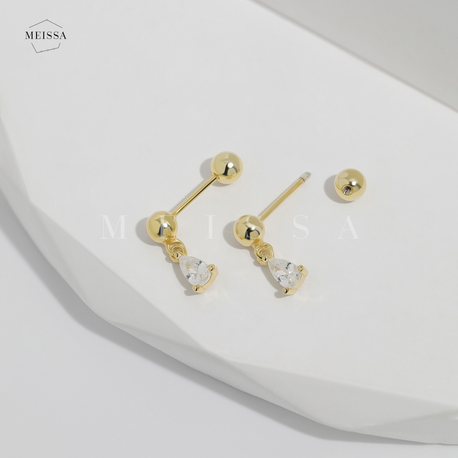 Meissa Birthstone Earrings for Women Girls Baby Screw Back Diamond Earrings Gift