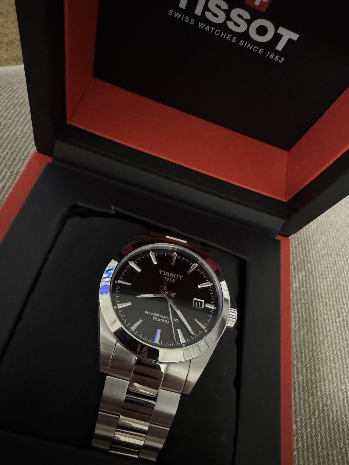 Tissot Gentleman Men’s Power Automatic 80 Black Dial Watch – T127.407.11.061.01
