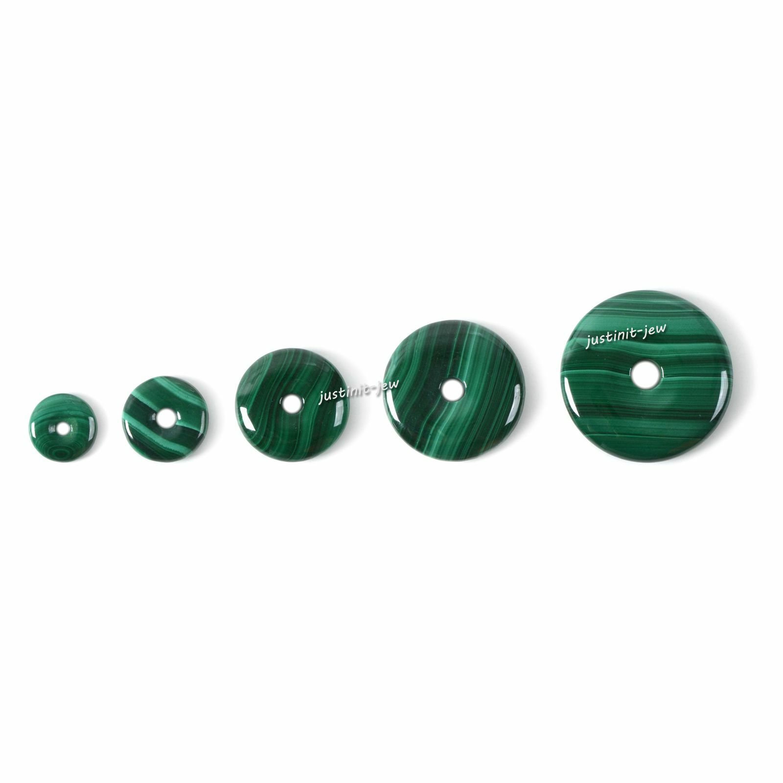 Malachite donut pendant bead 12mm 15mm 20mm 25mm 30mm