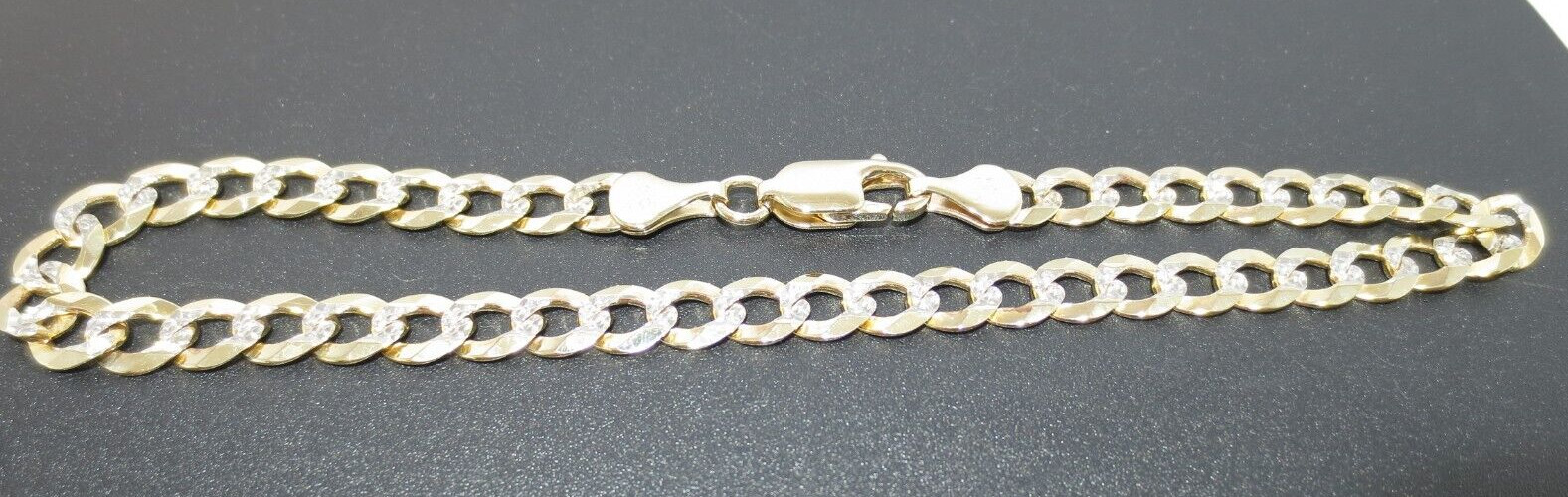 10K 2TONE MIAMI CUBAN CURB LINK CHAIN 9″ LONG 5.75 MM WIDE 7.21 grams (AI-1819)