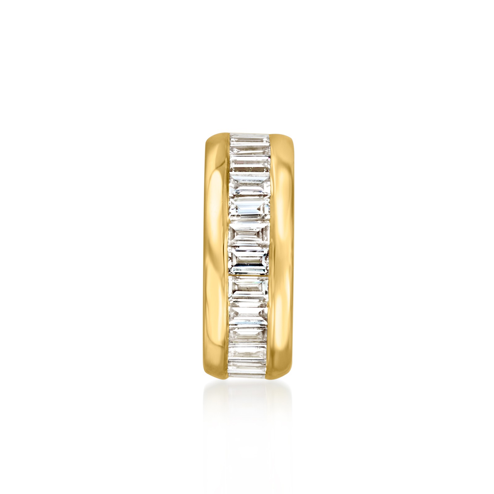 0.70 ct. t.w. Baguette Lab-Grown Diamond Bead Charm in 18kt Gold Over Sterling