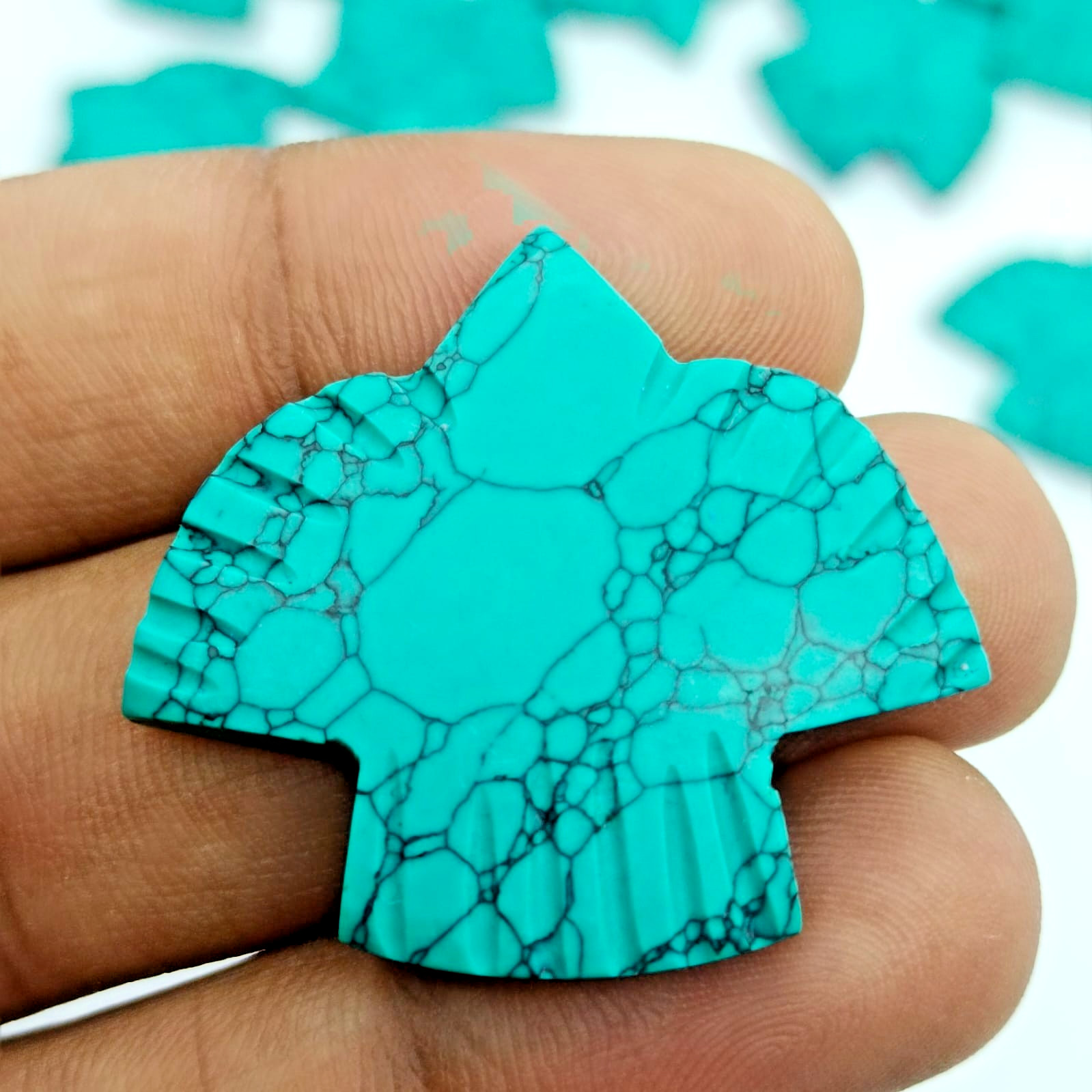 Blue Turquoise Bird Drilled Piece Pendant Loose gemstone For Jewelry 10 Pcs Lot