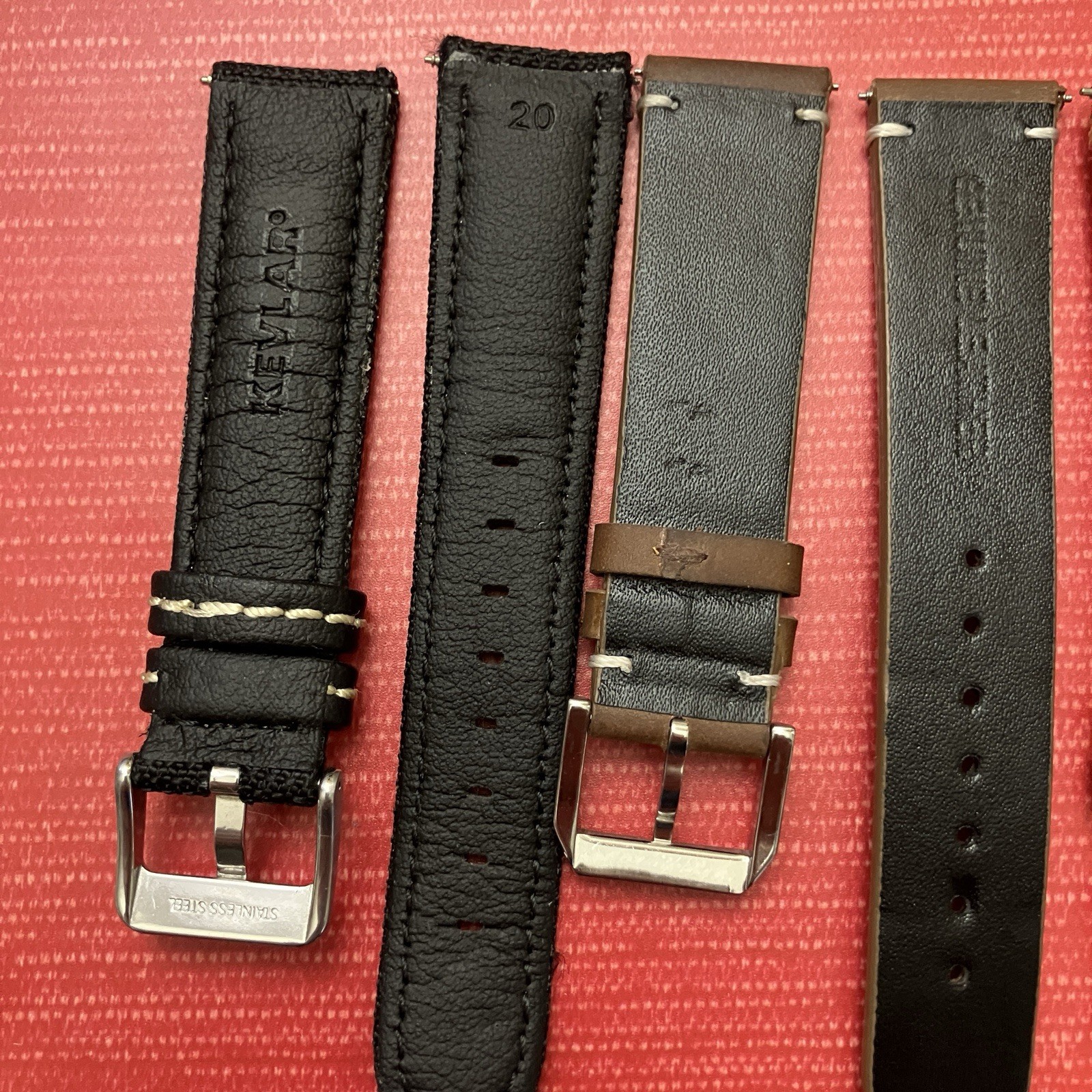 4 Pair Never Used High Quality Watch Straps Bands 20mm StrapsCo and More