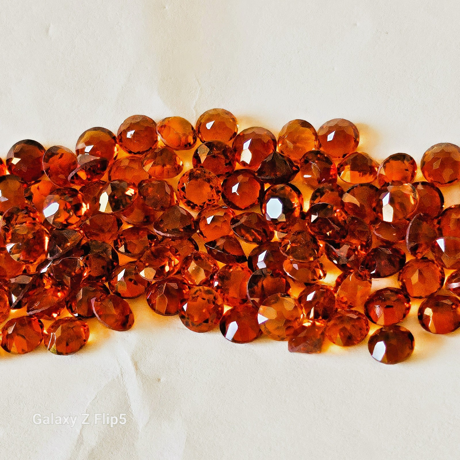 ROUND 5 MM CALIBRATED TOP OF THE LINE GOLDEN TOPAZ OVER 110 PPCS APPROX.54.5 CT